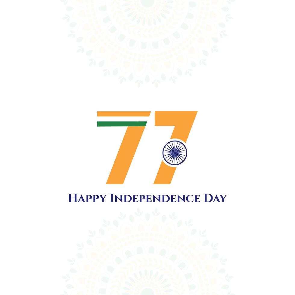 15th August Indian Independence Day template vector