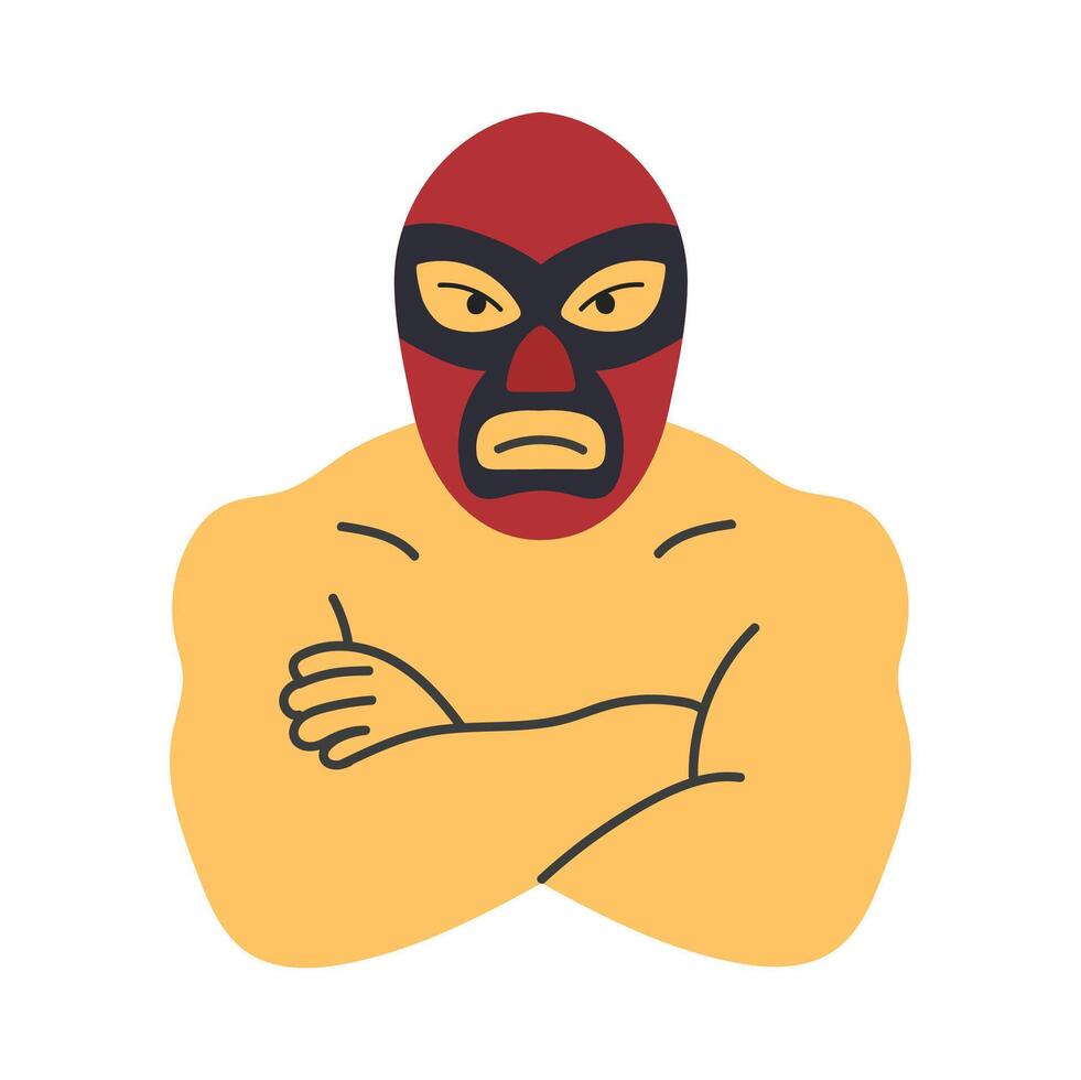 Masked wrestler icon clipart avatar logtotype isolated illustration vector