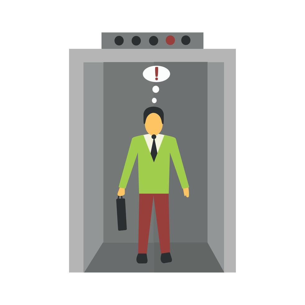 Elevator pitch concept icon clipart avatar logtotype isolated illustration vector