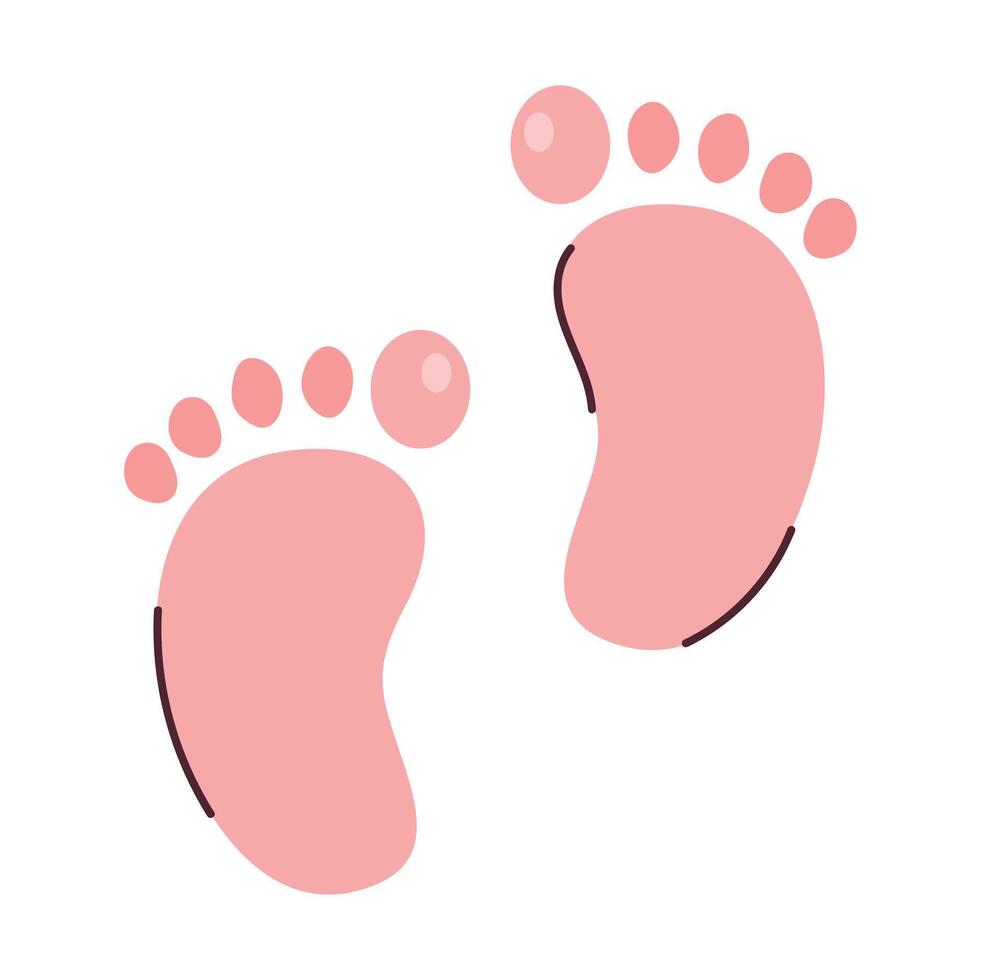 Baby footprint icon clipart avatar logtotype isolated illustration vector