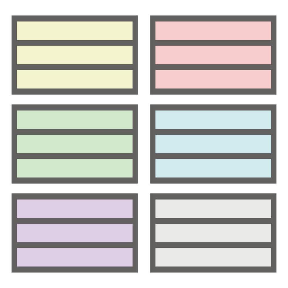 Stationery organizer set. Printable planner stickers. To Do List sticky. Scrapbook blank paper notes and memo schedule. vector