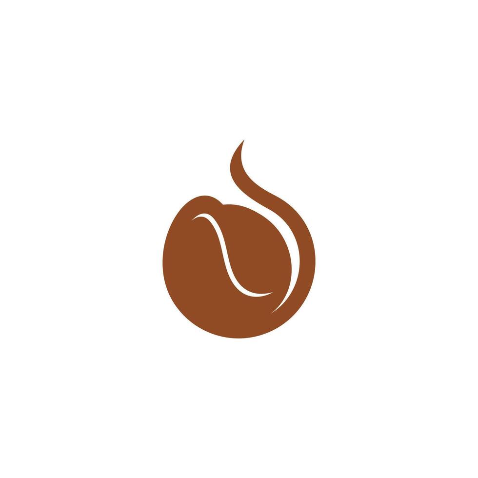 coffee bean aroma smoke simple logo vector