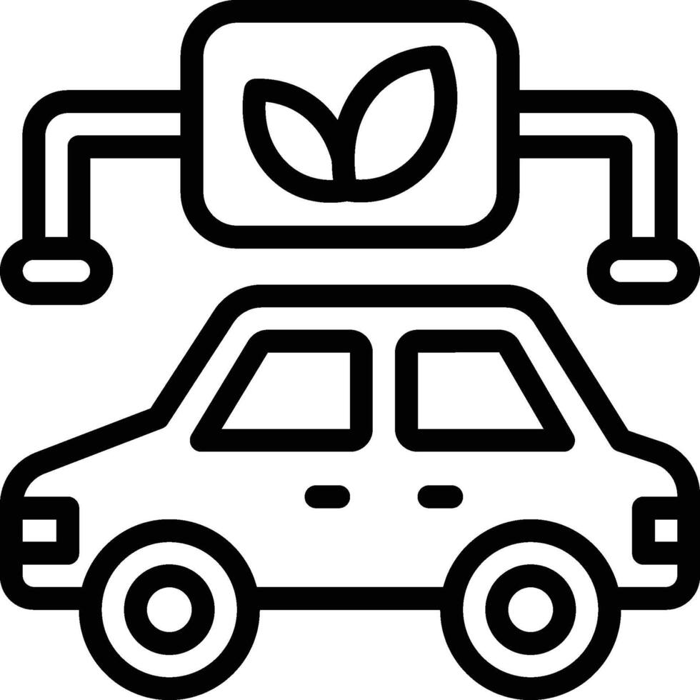 Green Car Icon. Electric Car Icon vector