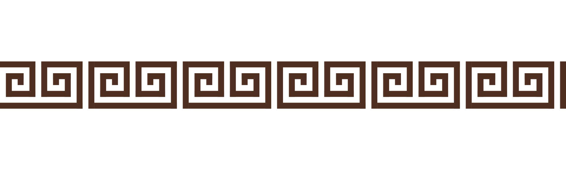 Greek key seamless border pattern collection. Decorative ancient meander, Greece ornament with repeated geometric motifs vector