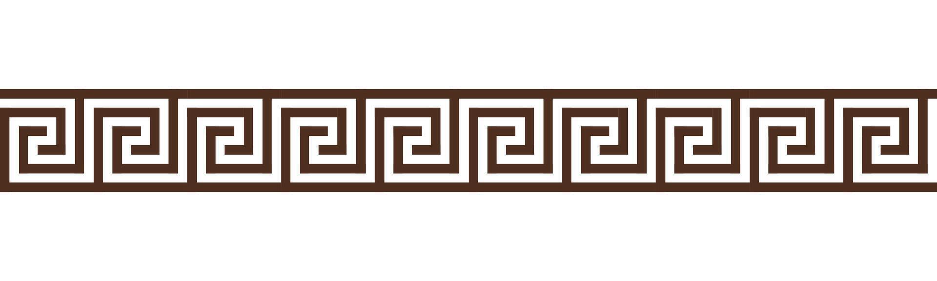 Greek key seamless border pattern collection. Decorative ancient meander, Greece ornament with repeated geometric motifs vector