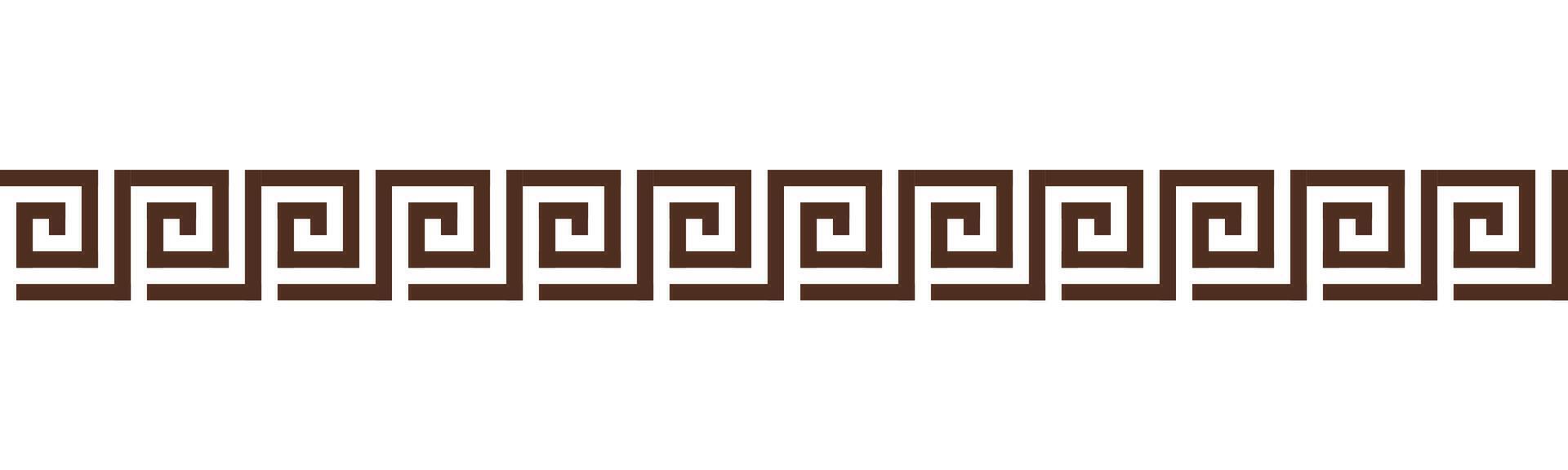 Greek key seamless border pattern collection. Decorative ancient meander, Greece ornament with repeated geometric motif vector