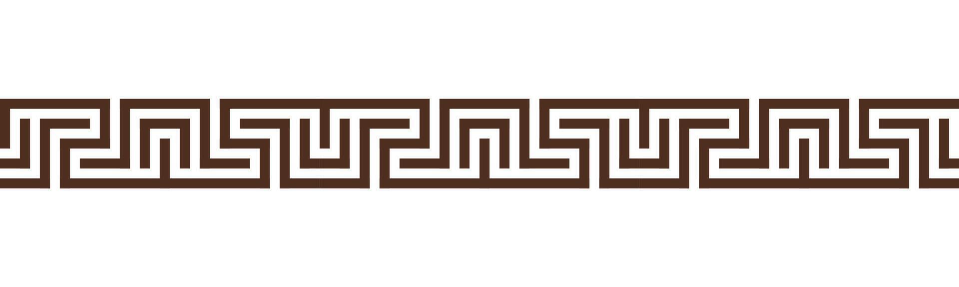 Greek key seamless border pattern collection. Decorative ancient meander, Greece ornament with repeated geometric motifs vector