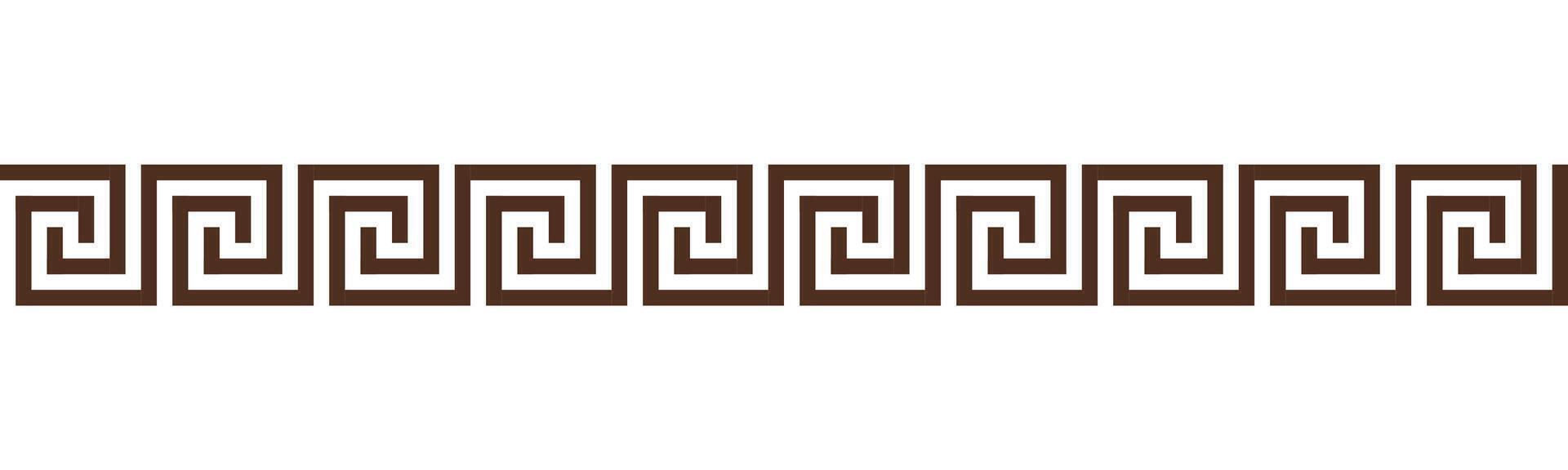 Greek key seamless border pattern collection. Decorative ancient meander, Greece ornament with repeated geometric motifs vector