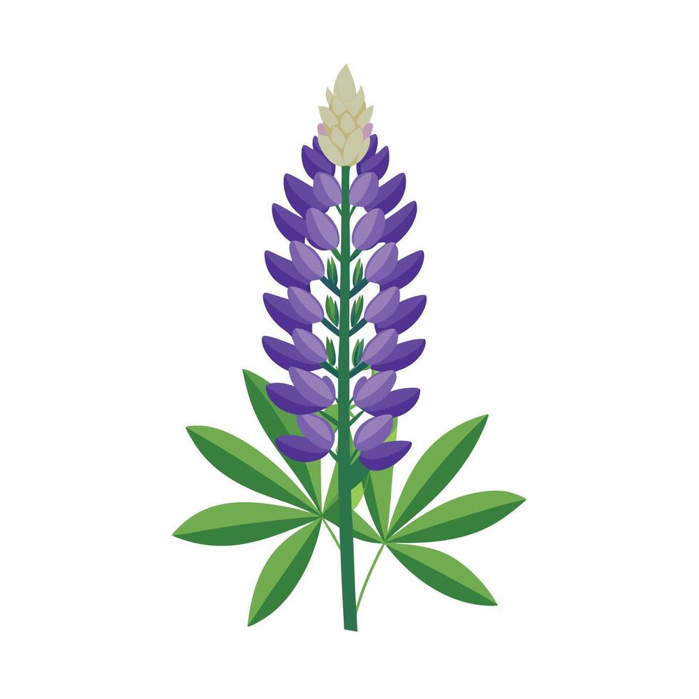 Beautiful Flower Minimalist Floral Illustration vector