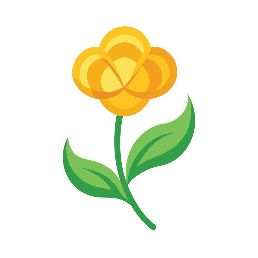 Beautiful Flower Minimalist Floral Illustration vector
