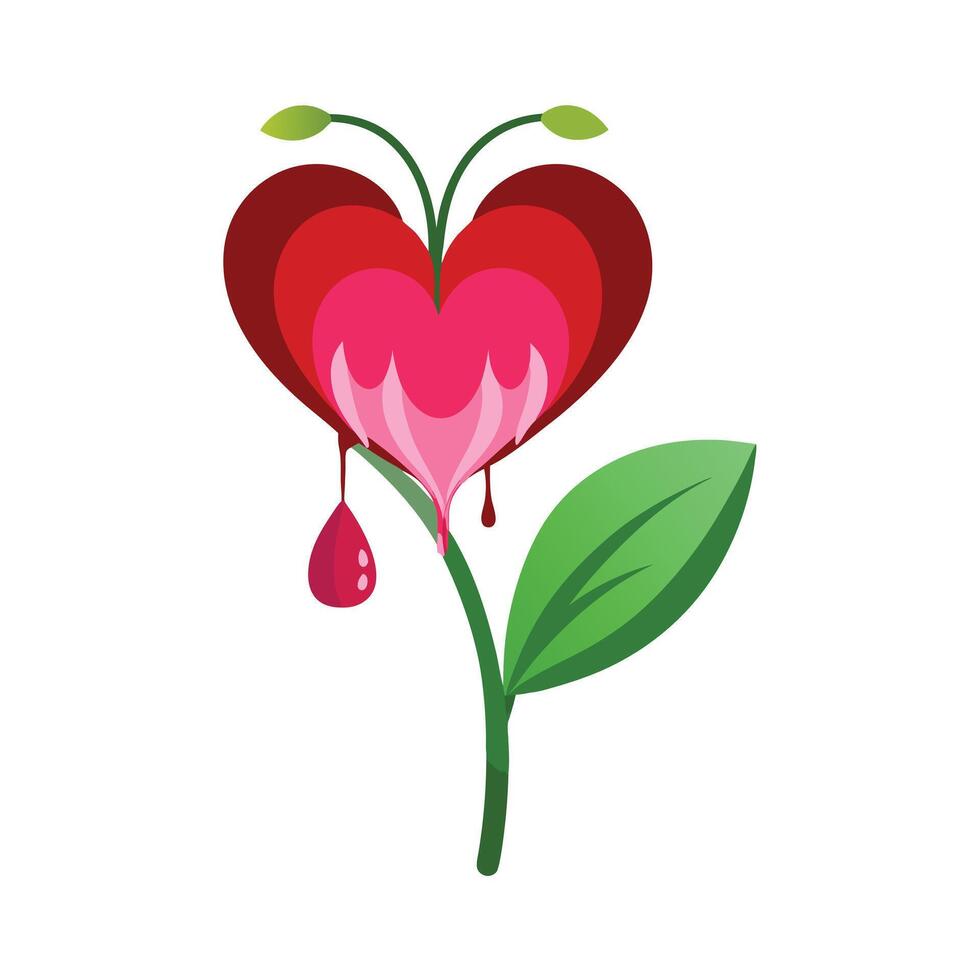 Beautiful Flower Minimalist Floral Illustration vector