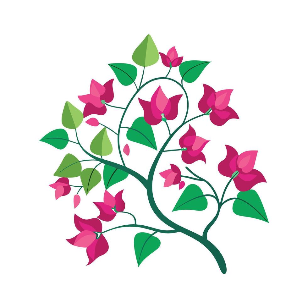 Beautiful Flower Minimalist Floral Illustration vector