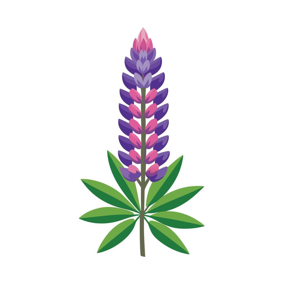 Beautiful Flower Minimalist Floral Illustration vector