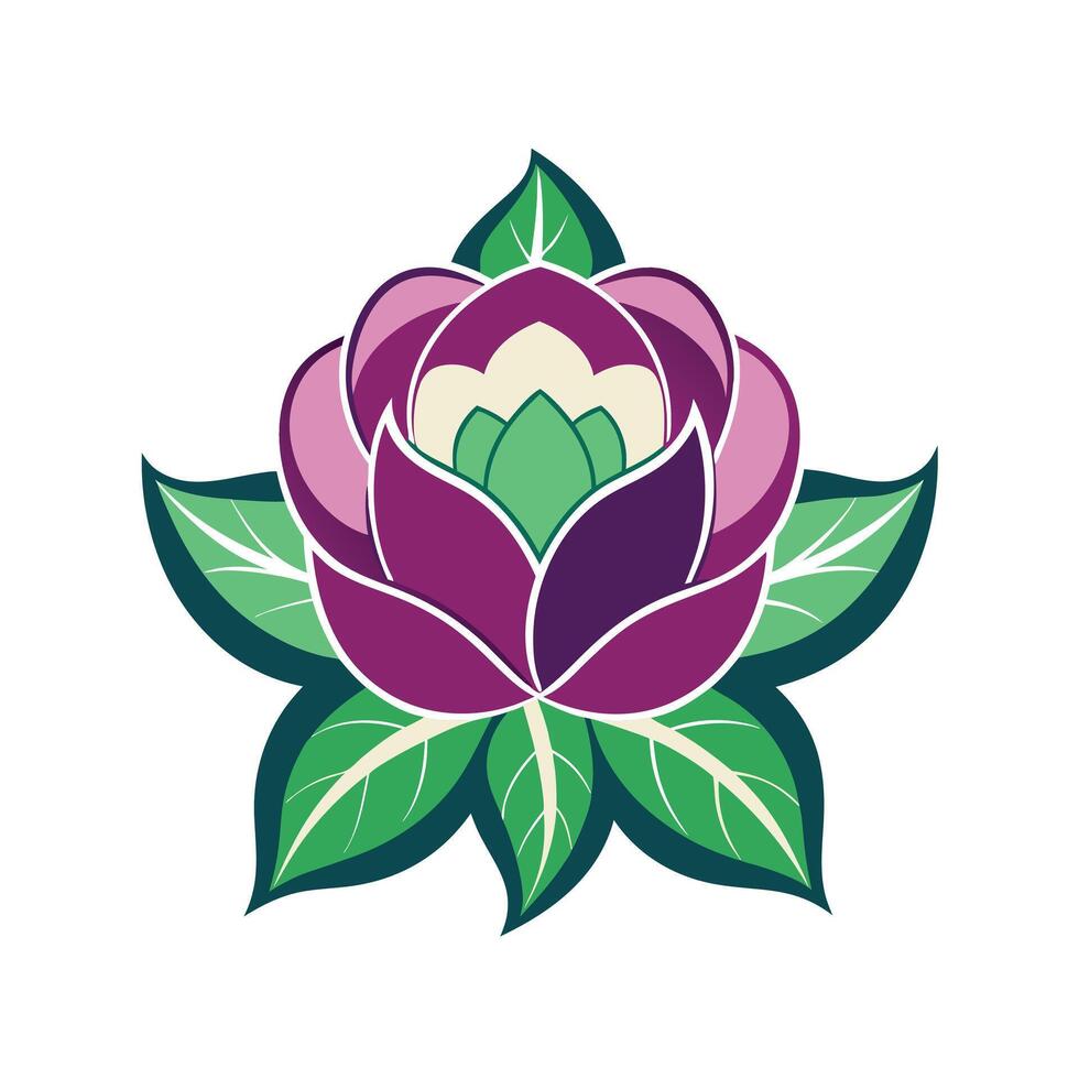 Beautiful Flower Minimalist Floral Illustration vector