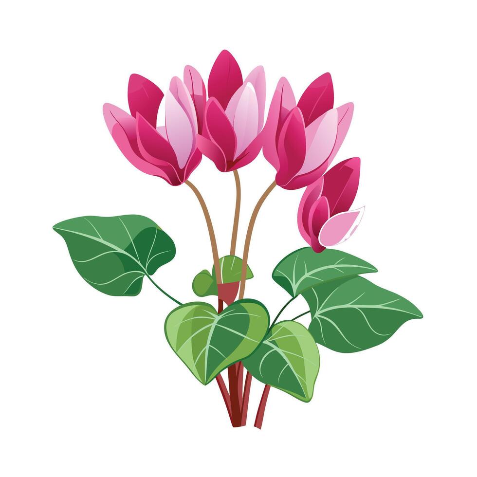 Beautiful Flower Minimalist Floral Illustration vector