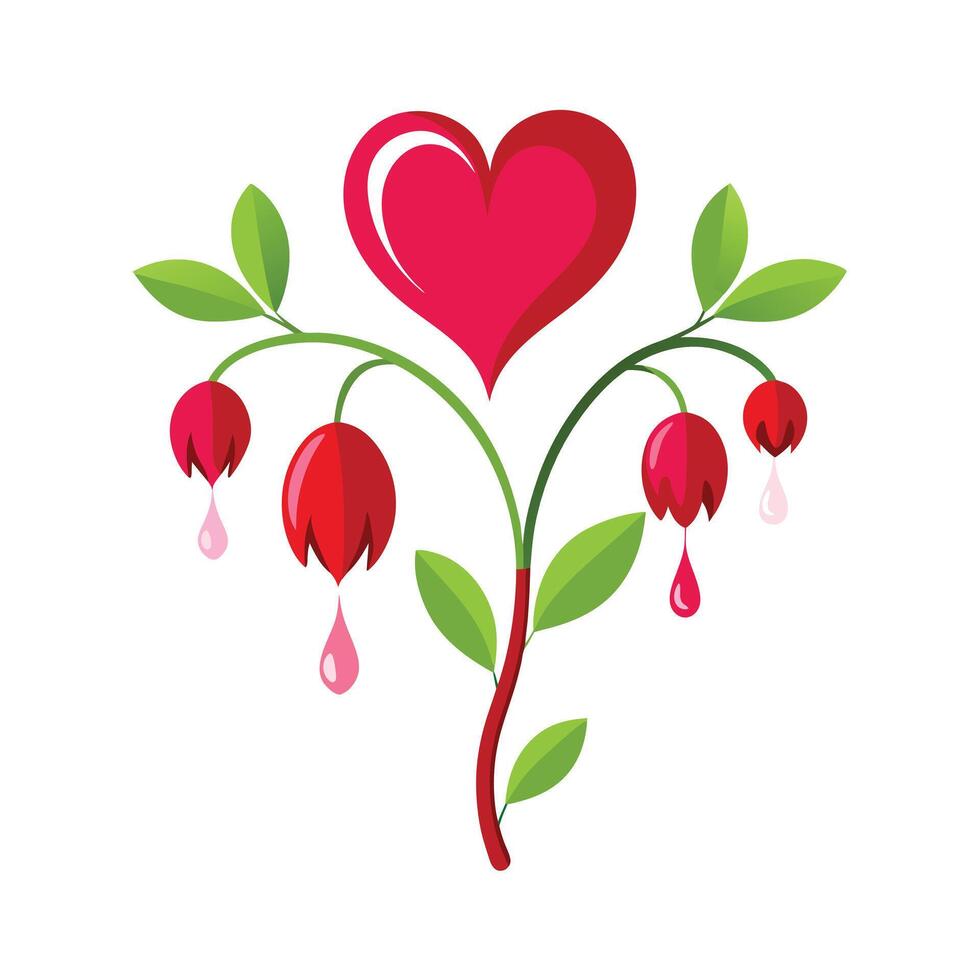 Beautiful Flower Minimalist Floral Illustration vector