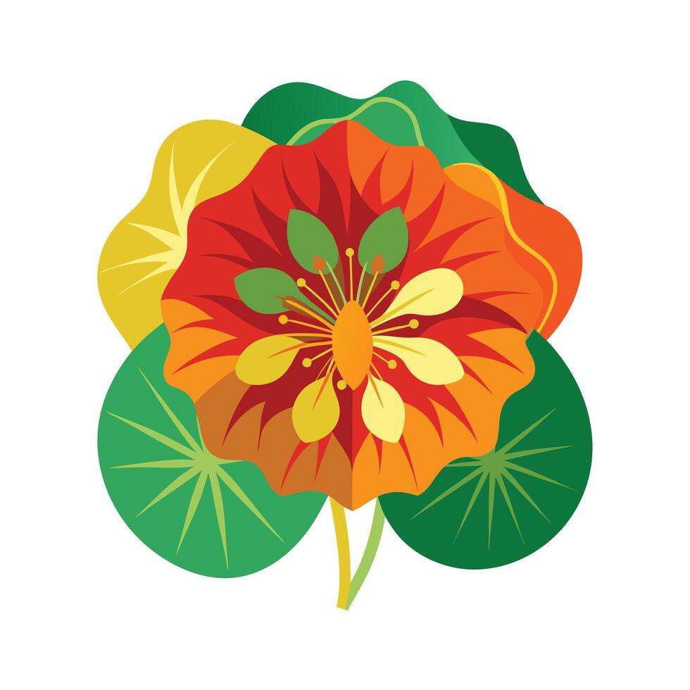 Beautiful Flower Minimalist Floral Illustration vector