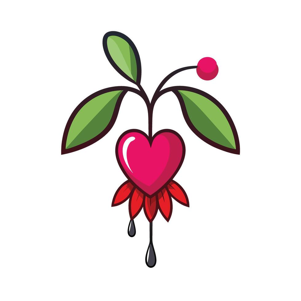 Beautiful Flower Minimalist Floral Illustration vector