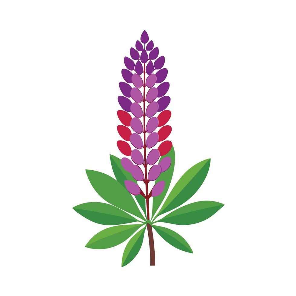 Beautiful Flower Minimalist Floral Illustration vector