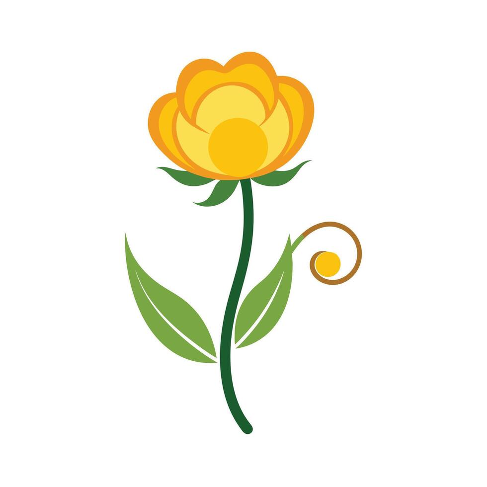 Beautiful Flower Minimalist Floral Illustration vector