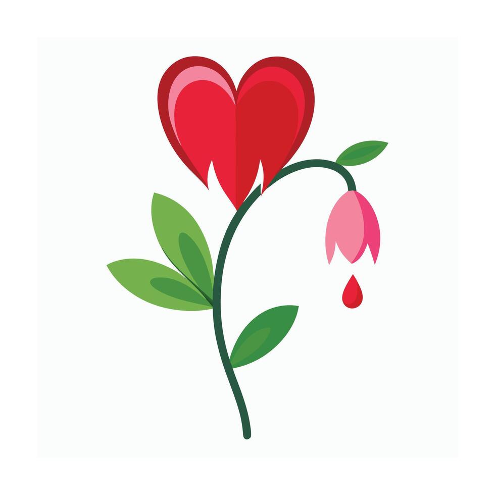 Beautiful Flower Minimalist Floral Illustration vector