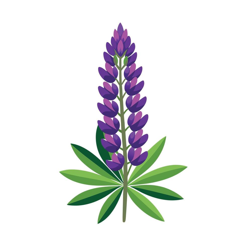 Beautiful Flower Minimalist Floral Illustration vector