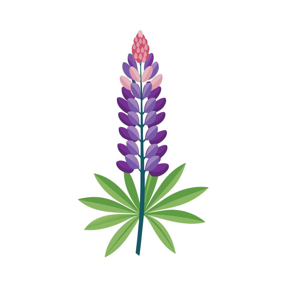 Beautiful Flower Minimalist Floral Illustration vector