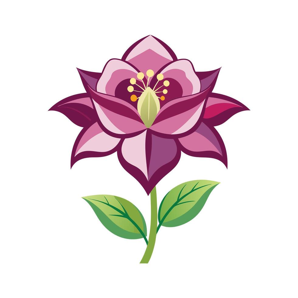 Beautiful Flower Minimalist Floral Illustration vector