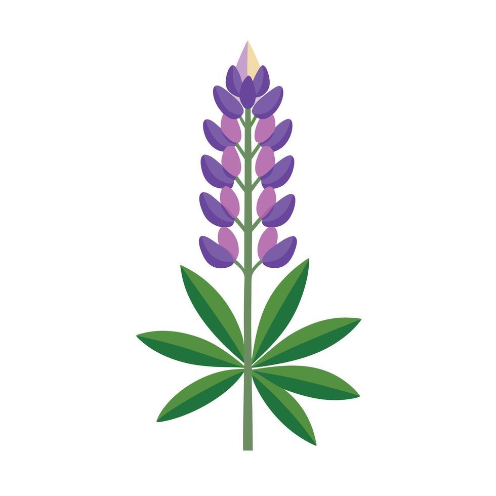 Beautiful Flower Minimalist Floral Illustration vector