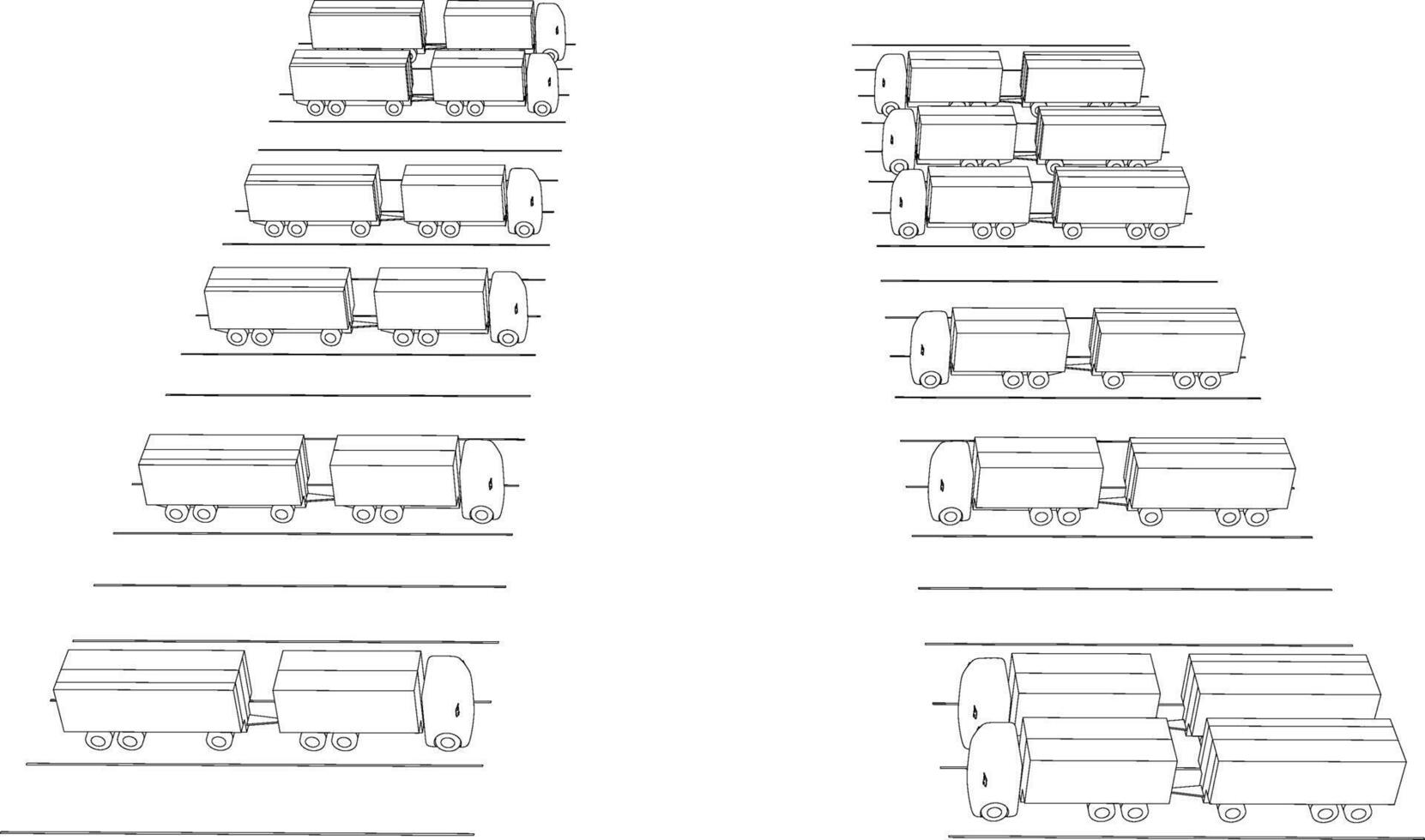 3D illustration of parking and carport vector