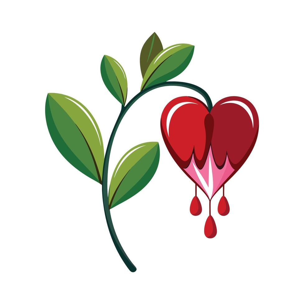 Beautiful Flower Minimalist Floral Illustration vector