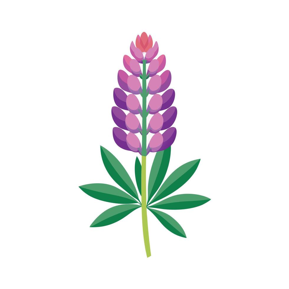Beautiful Flower Minimalist Floral Illustration vector