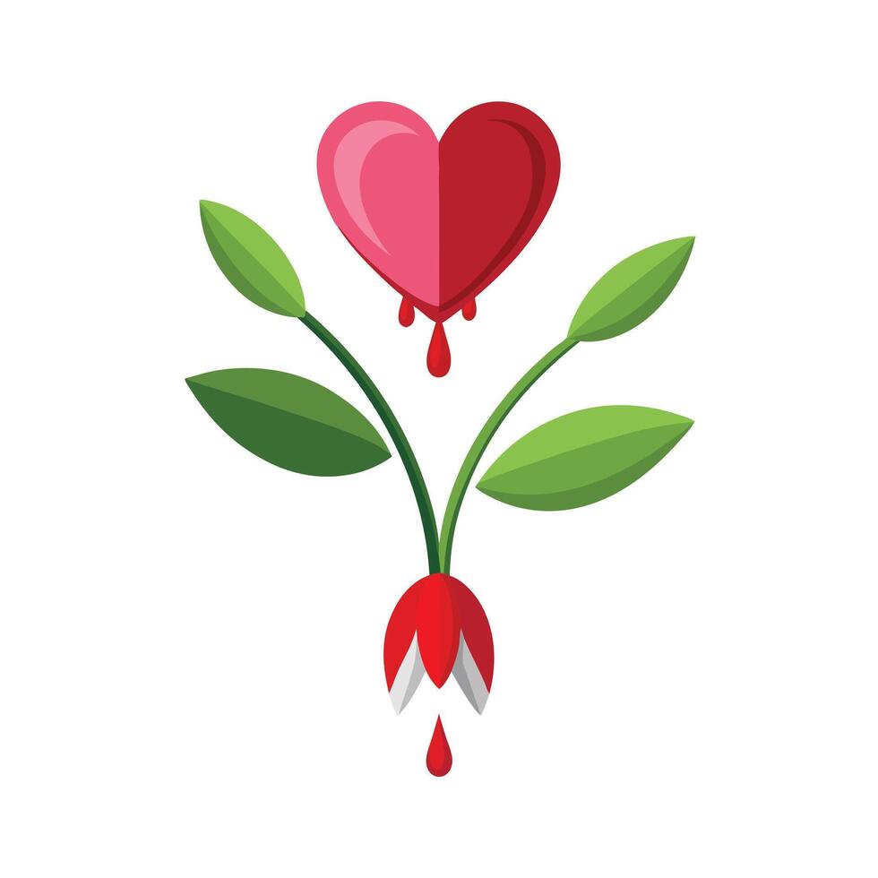 Beautiful Flower Minimalist Floral Illustration vector