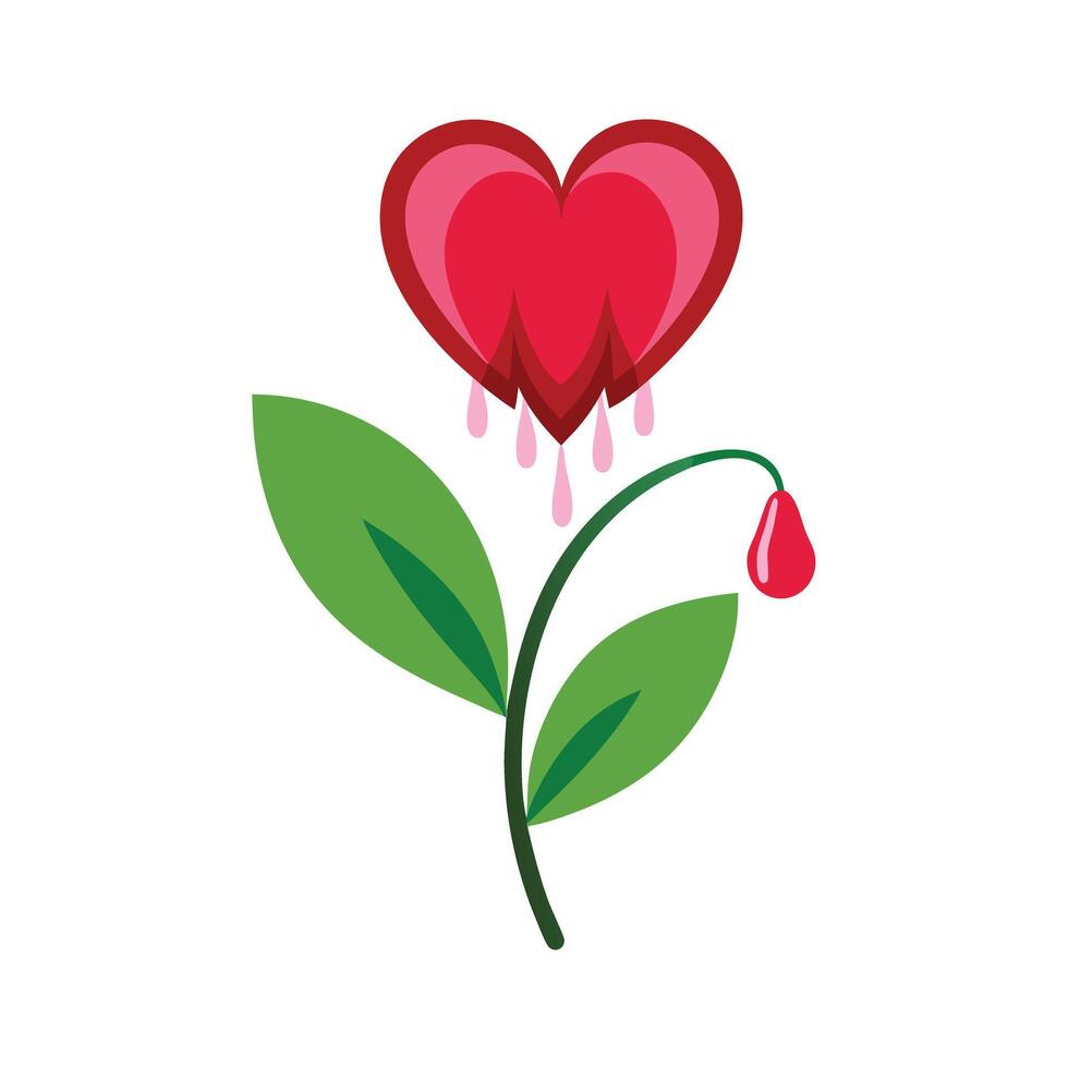 Beautiful Flower Minimalist Floral Illustration vector
