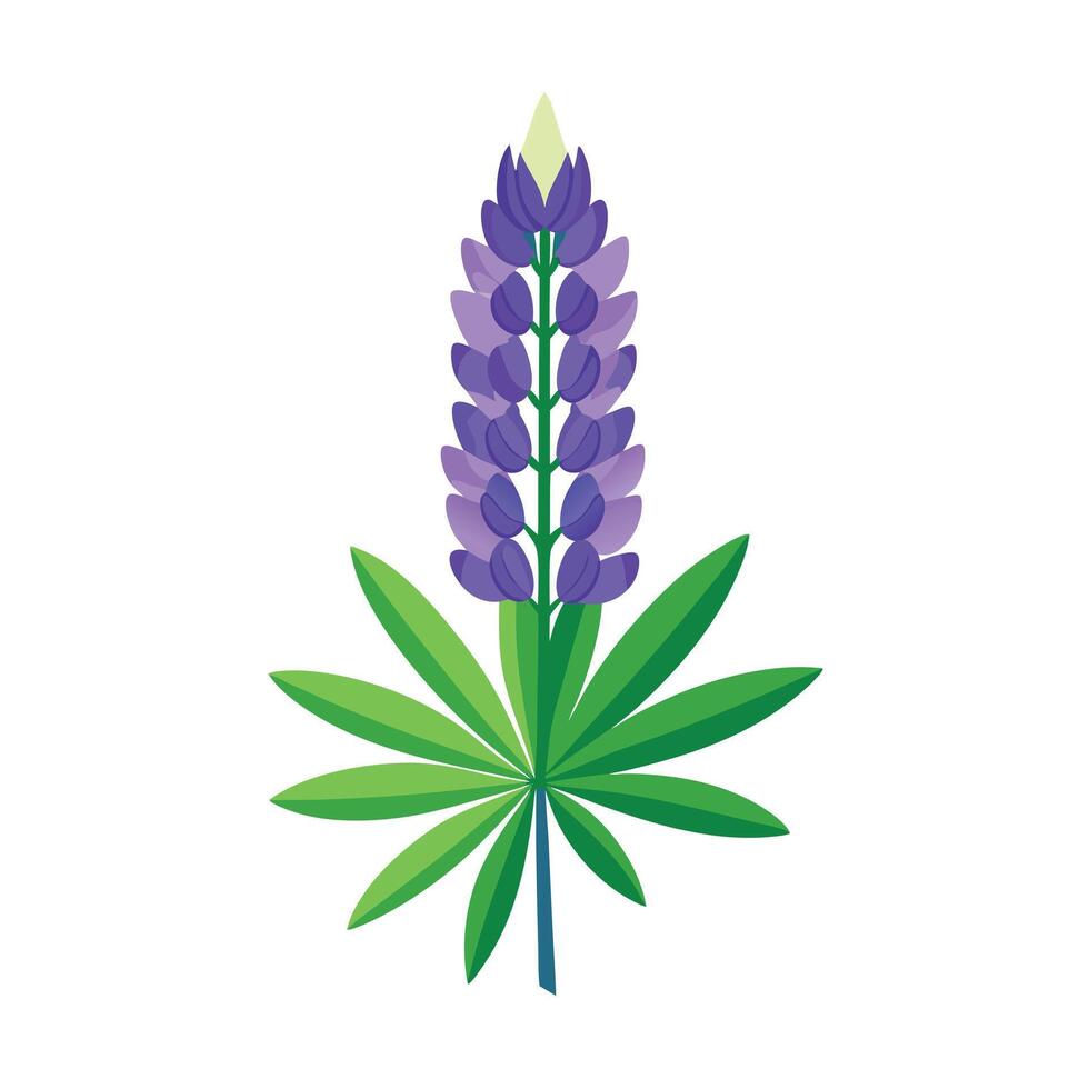 Beautiful Flower Minimalist Floral Illustration vector