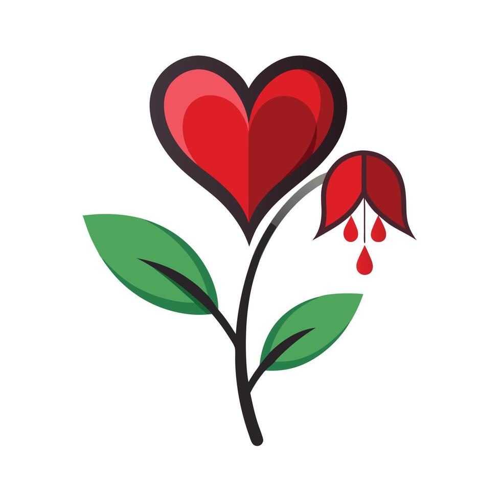 Beautiful Flower Minimalist Floral Illustration vector