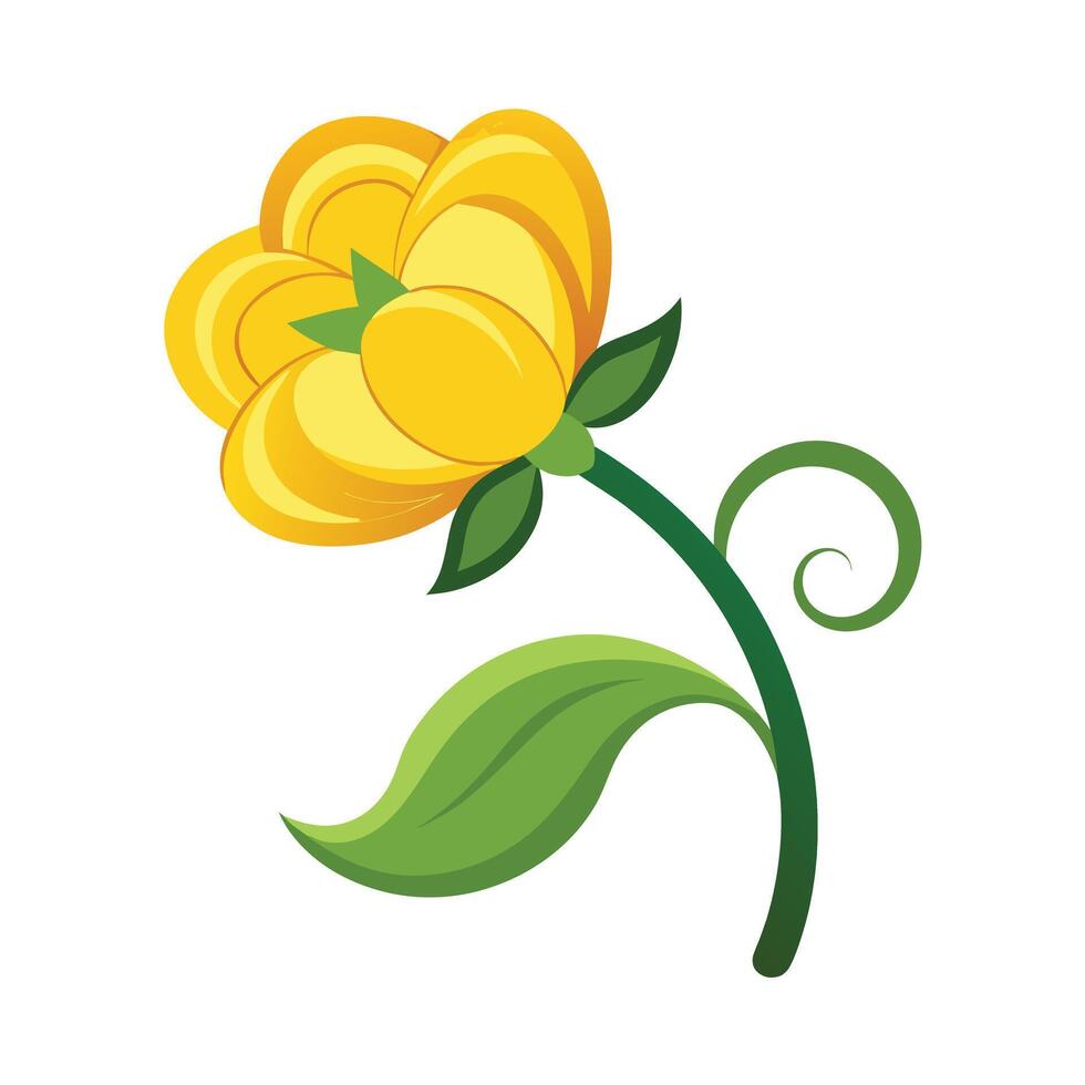 Beautiful Flower Minimalist Floral Illustration vector