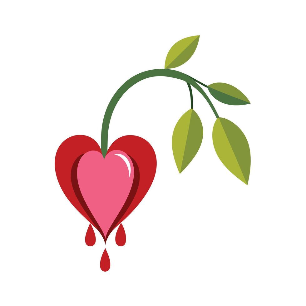 Beautiful Flower Minimalist Floral Illustration vector