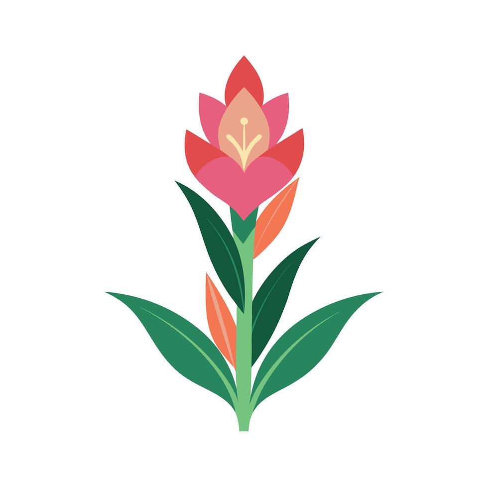 Beautiful Flower Minimalist Floral Illustration vector