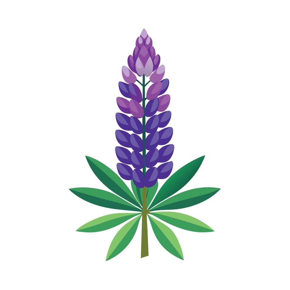 Beautiful Flower Minimalist Floral Illustration vector