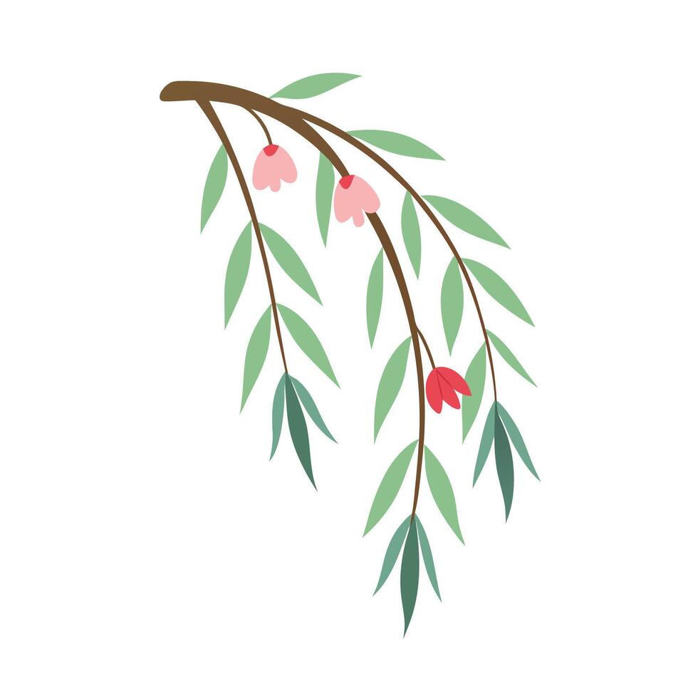 Beautiful Flower Minimalist Floral Illustration vector