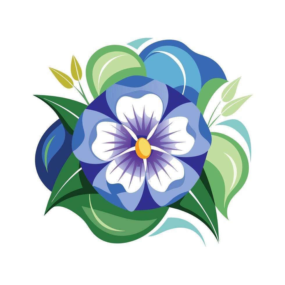 Beautiful Flower Minimalist Floral Illustration vector