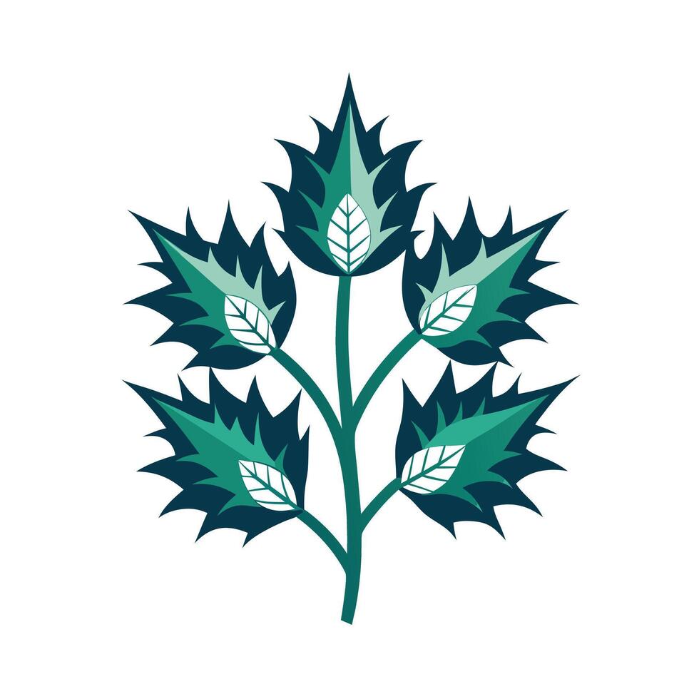 Beautiful Flower Minimalist Floral Illustration vector