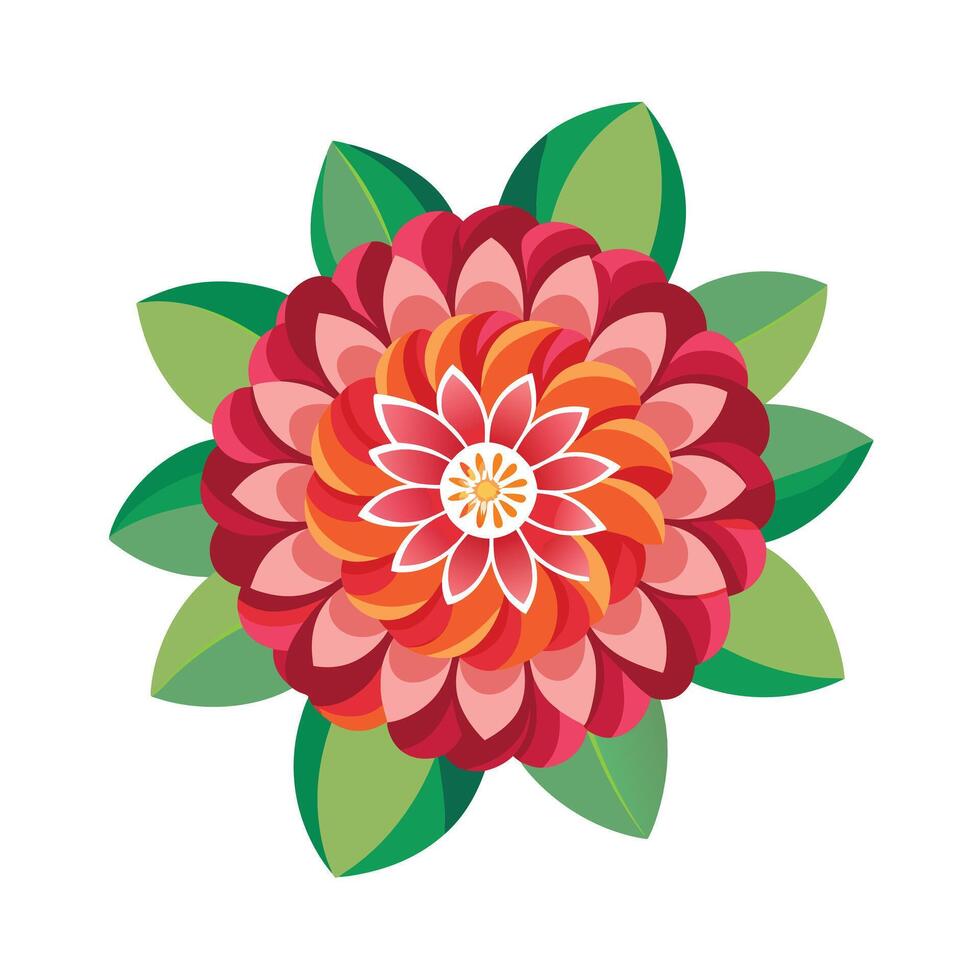 Beautiful Flower Minimalist Floral Illustration vector