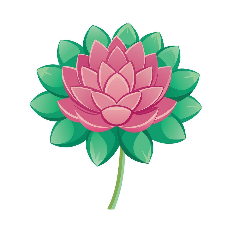 Beautiful Flower Minimalist Floral Illustration vector