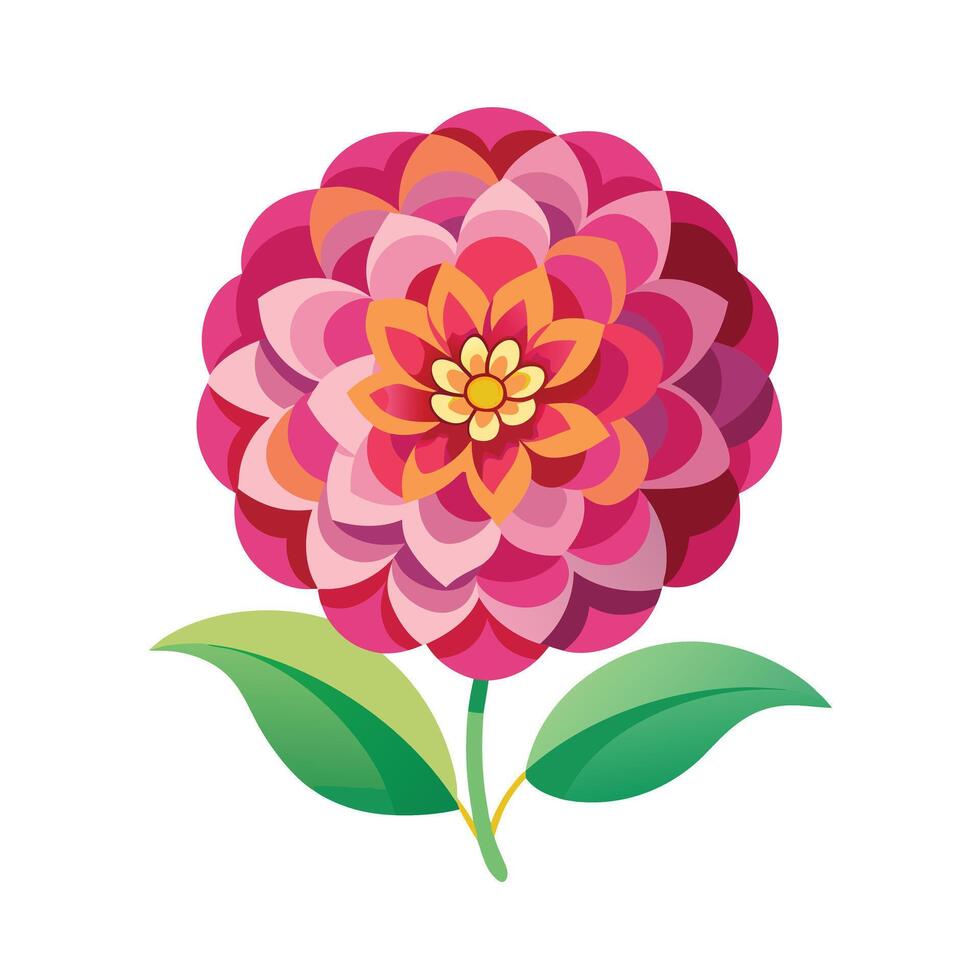 Beautiful Flower Minimalist Floral Illustration vector
