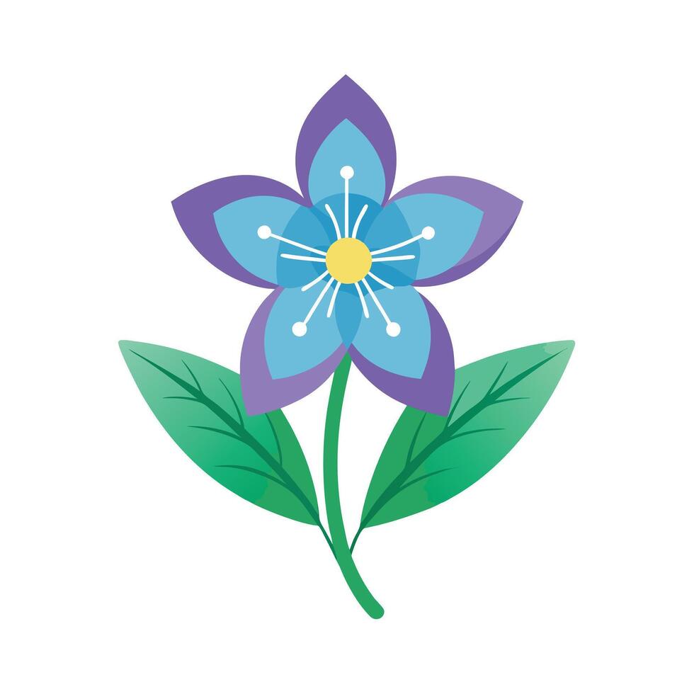 Beautiful Flower Minimalist Floral Illustration vector