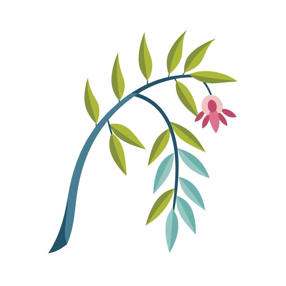 Beautiful Flower Minimalist Floral Illustration vector