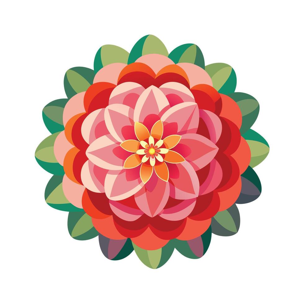 Beautiful Flower Minimalist Floral Illustration vector