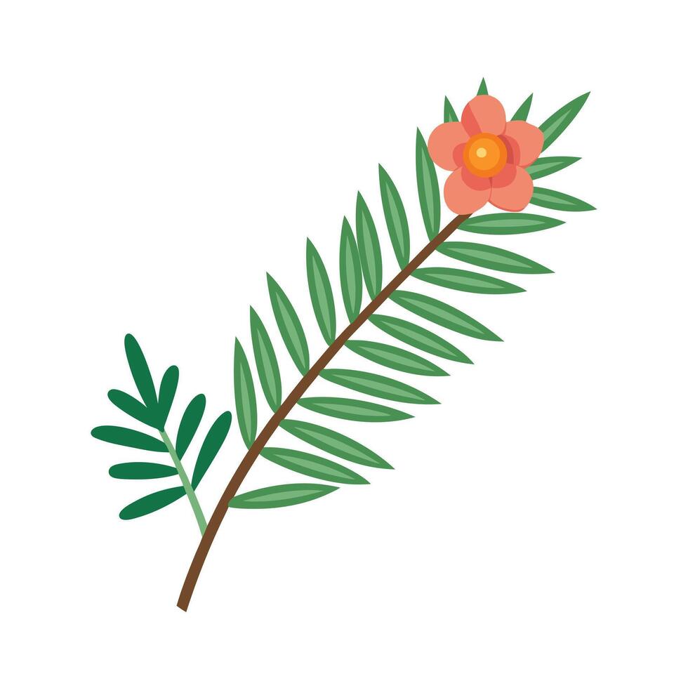 Beautiful Flower Minimalist Floral Illustration vector